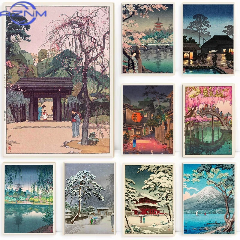 Japanese Lifestyle And Traditions - AZNM Retro Ukiyo-e Traditionele Japan Poster