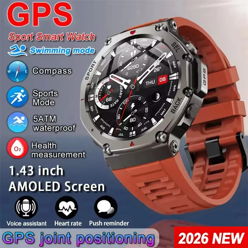 Japanese Lifestyle Called - Smartwatch voor heren met GPS, AMOLED